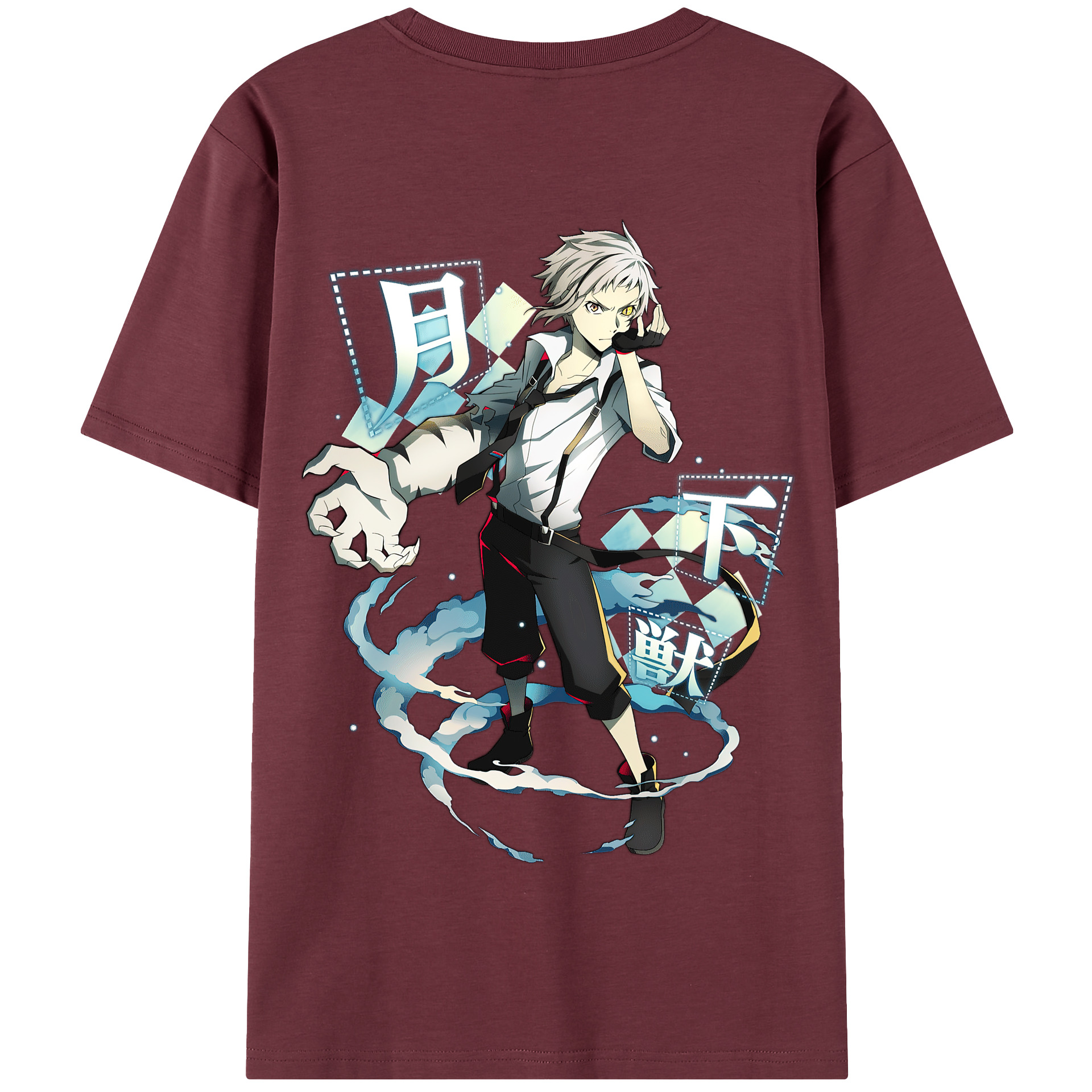 （画像用） 文豪ストレイドッグス Bungo Stray Dogs 綿100％半袖Tシャツ（背面プリント）